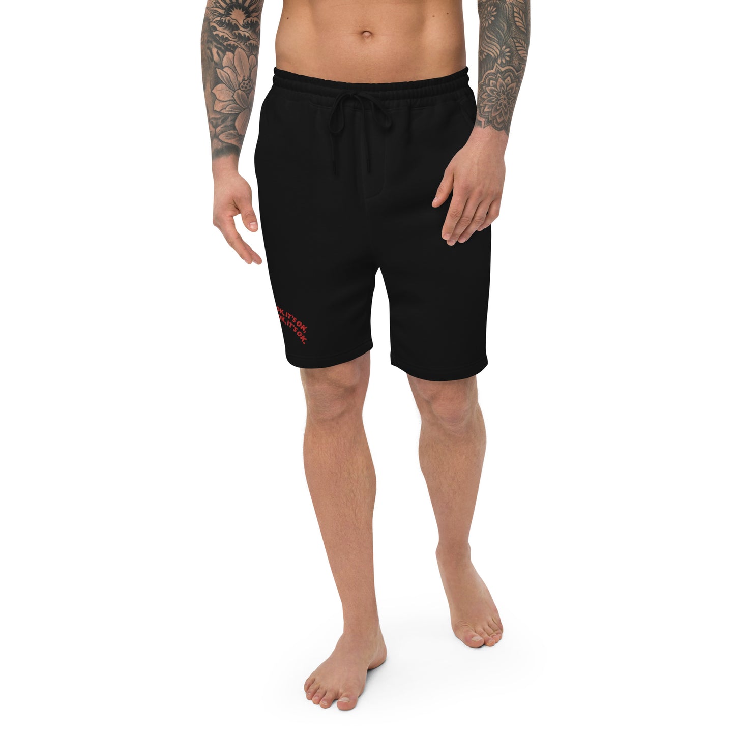 It's OK Men's Embroidered Fleece Shorts
