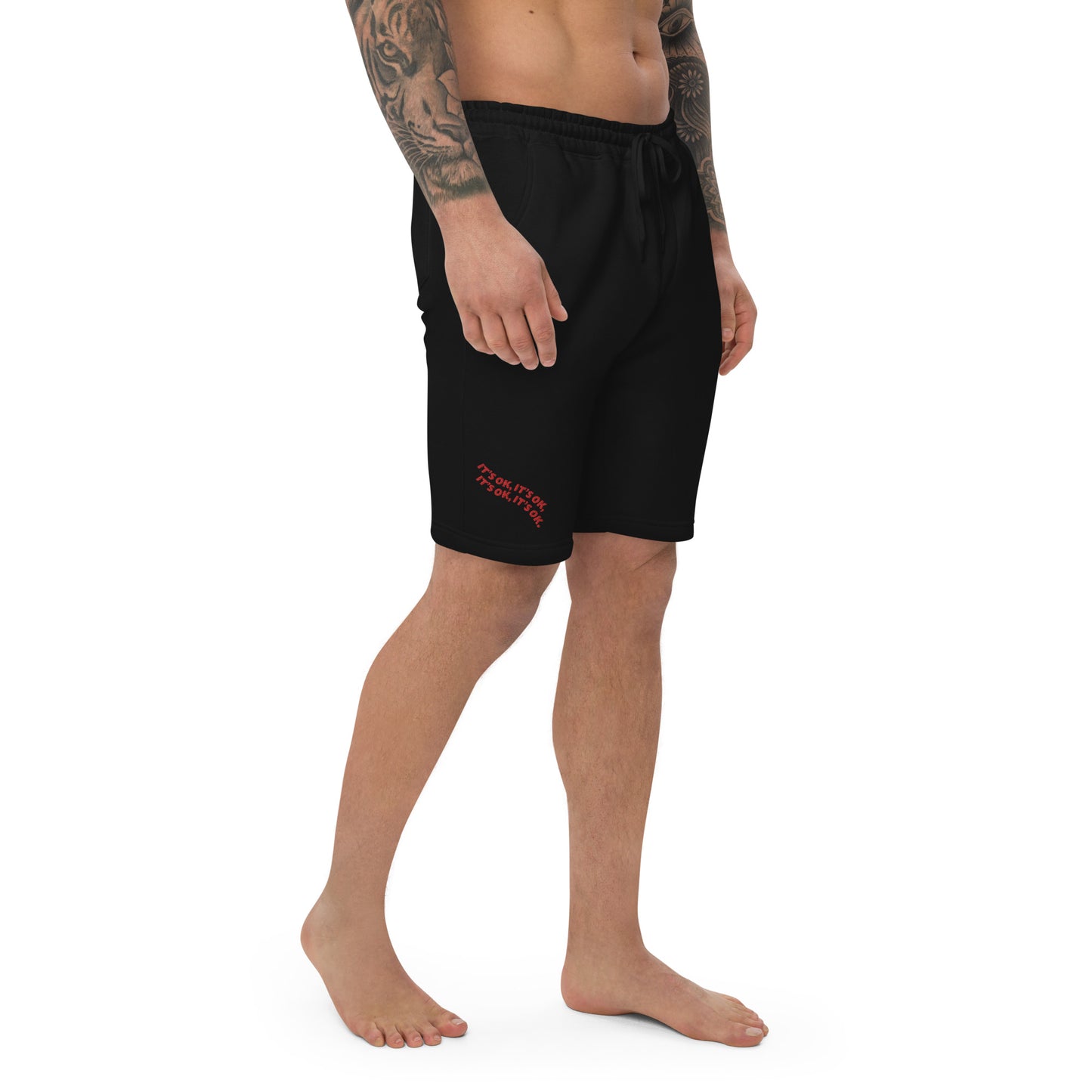 It's OK Men's Embroidered Fleece Shorts