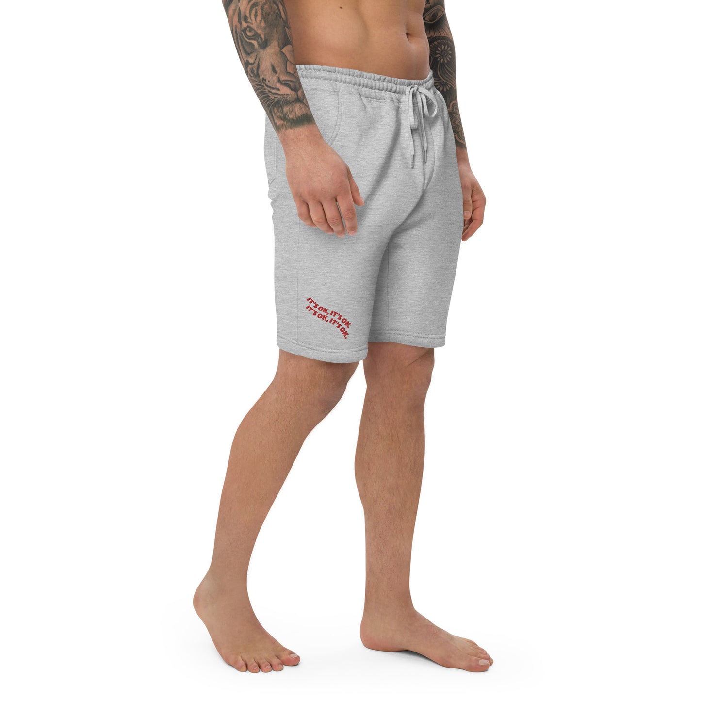 It's OK Men's Embroidered Fleece Shorts