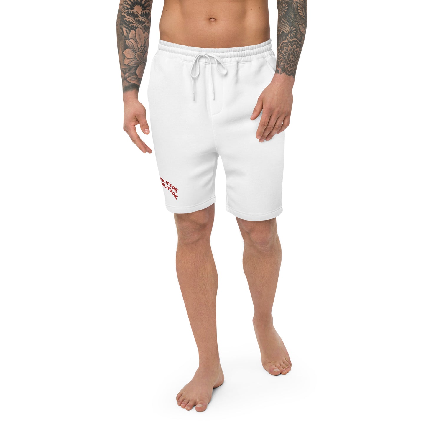 It's OK Men's Embroidered Fleece Shorts