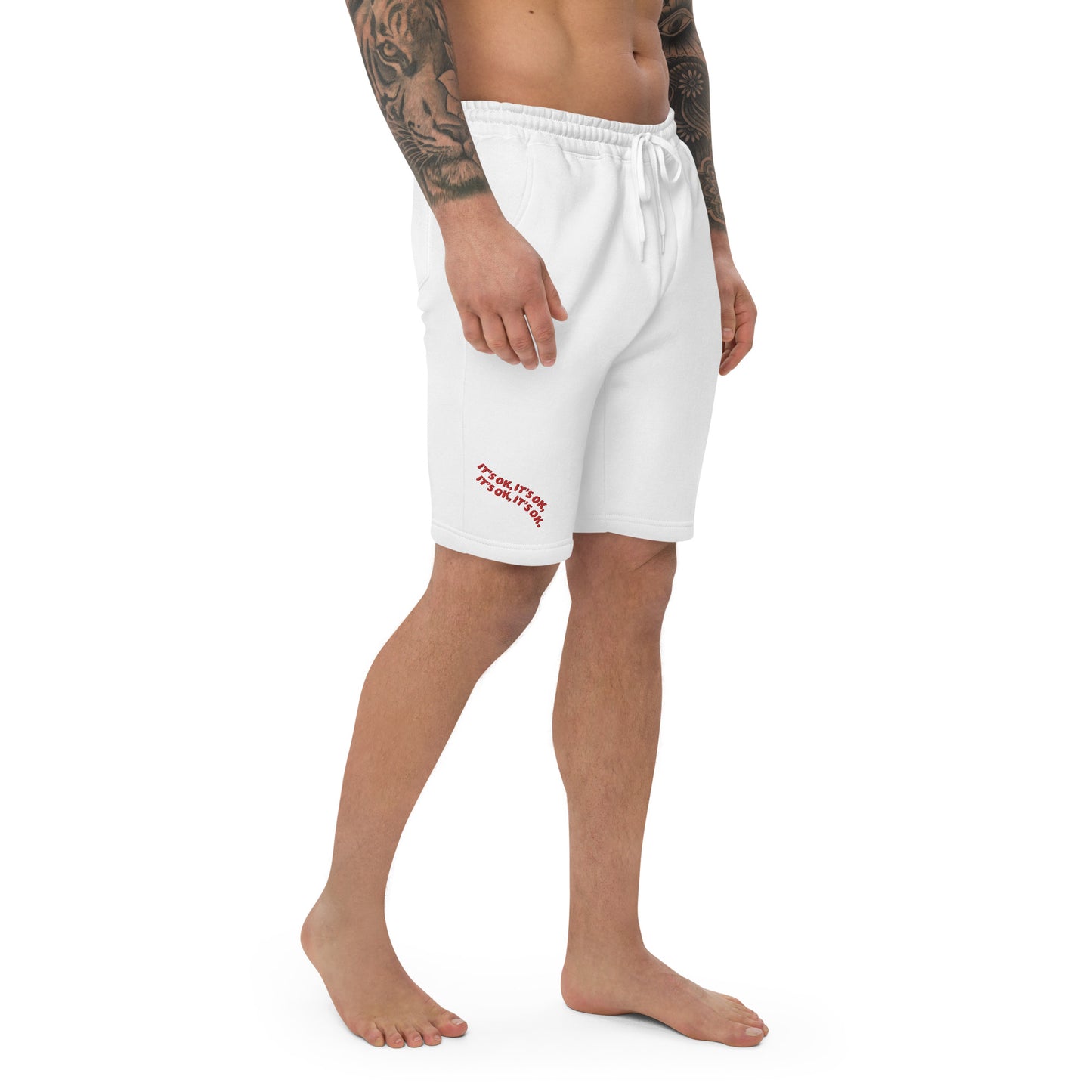 It's OK Men's Embroidered Fleece Shorts