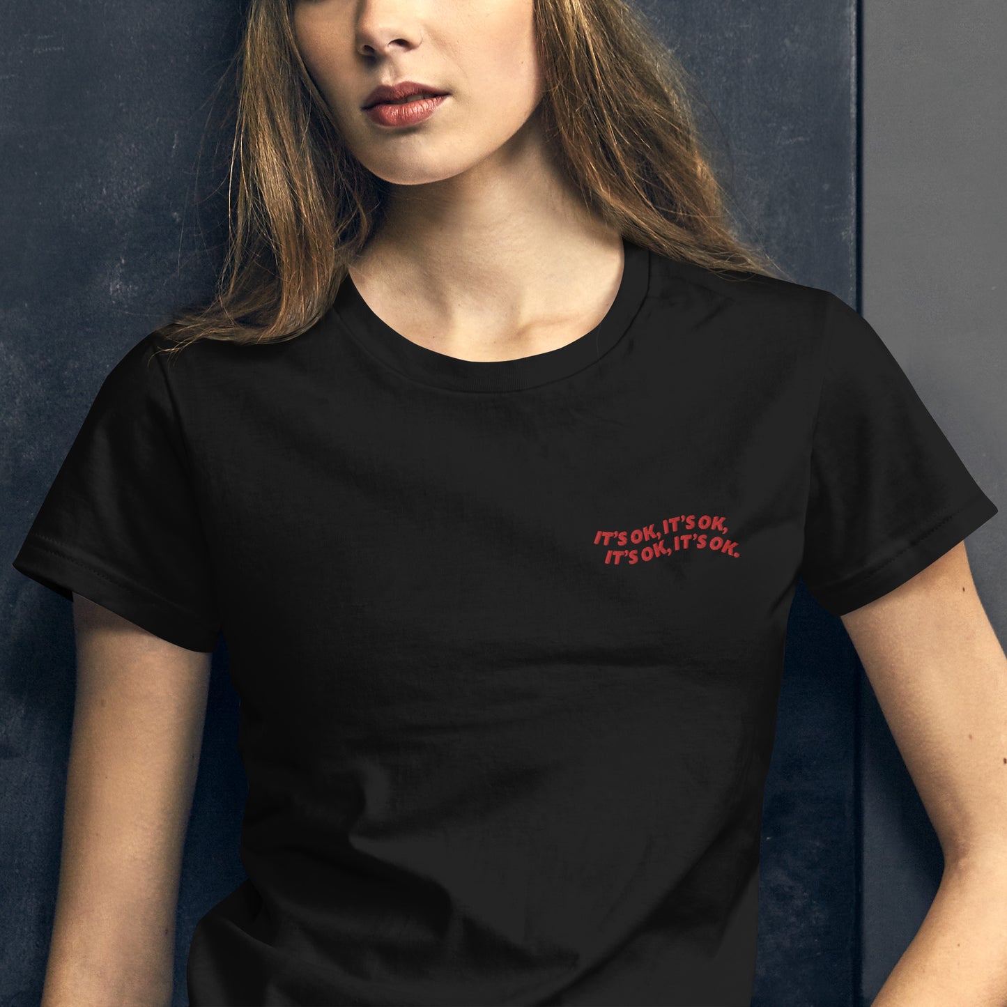 It's OK Embroidered Women's Tee