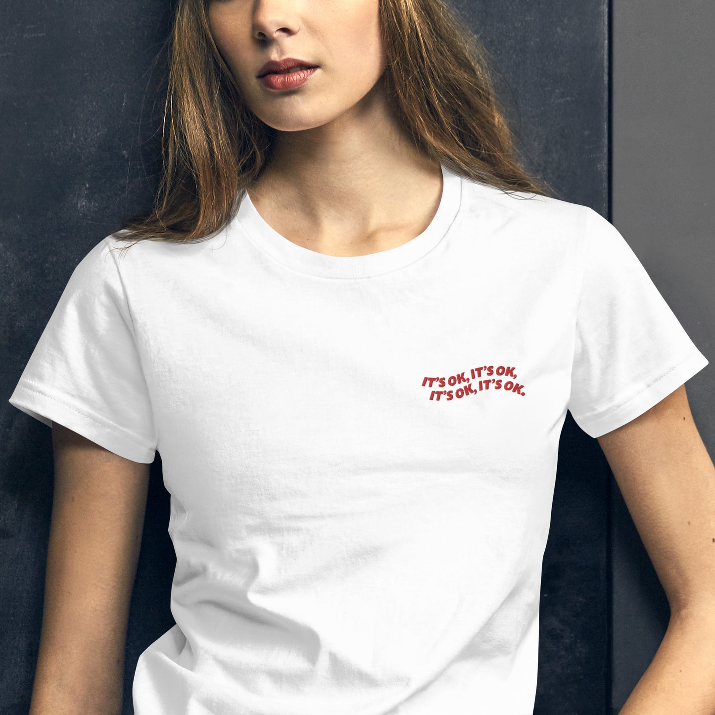 It's OK Embroidered Women's Tee