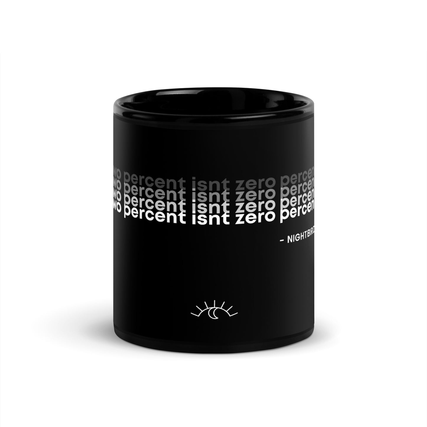 Quotes: Two Percent Isn't Zero - Black Mug