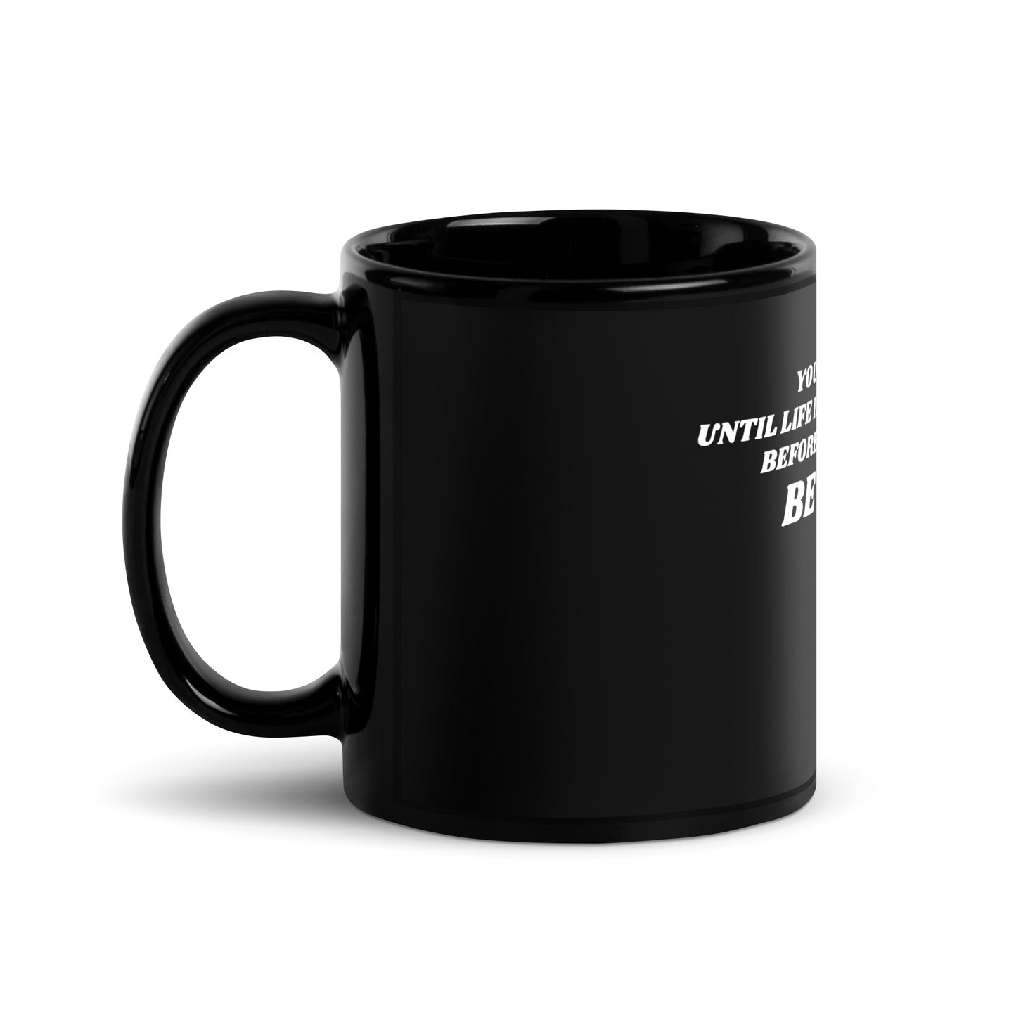 Quotes: Be Happy - Black Mug