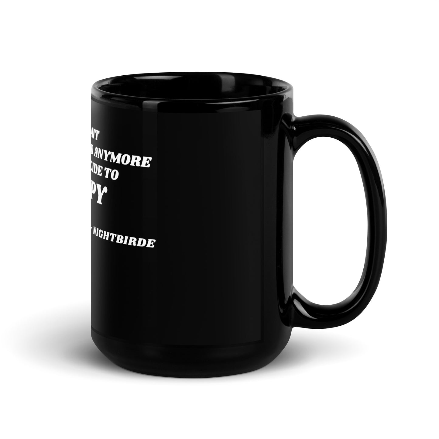 Quotes: Be Happy - Black Mug