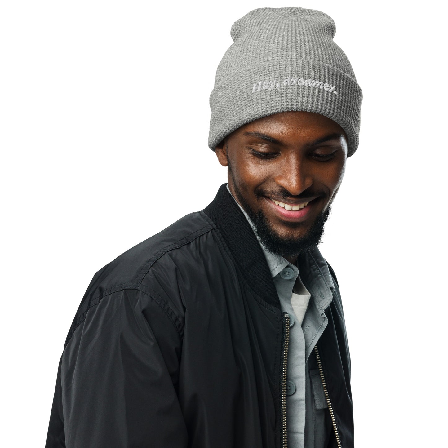 "Hey, Dreamer" Waffle Beanie