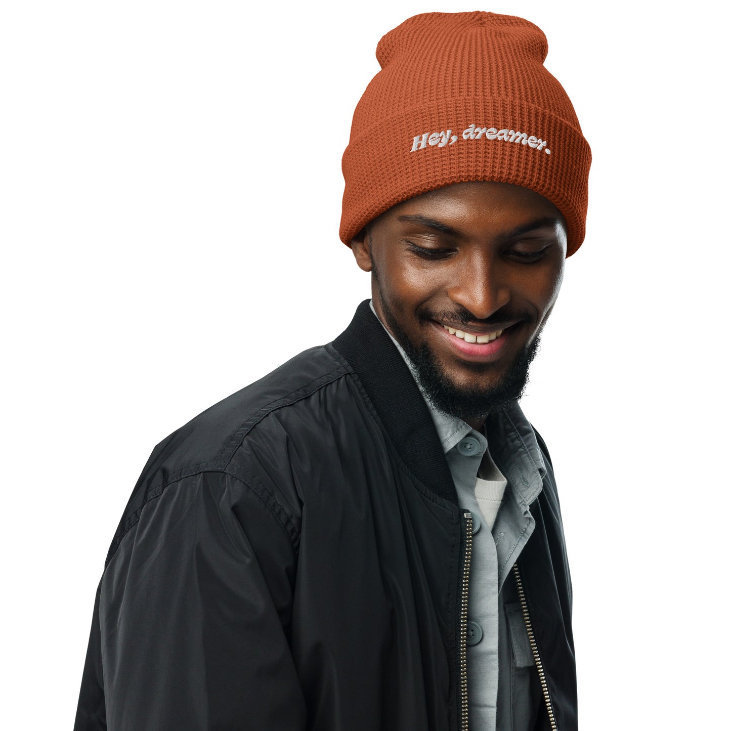 "Hey, Dreamer" Waffle Beanie