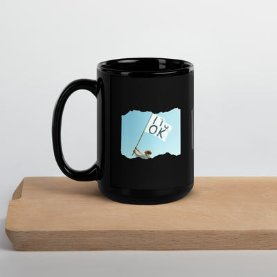 It's OK Black Glossy Mug