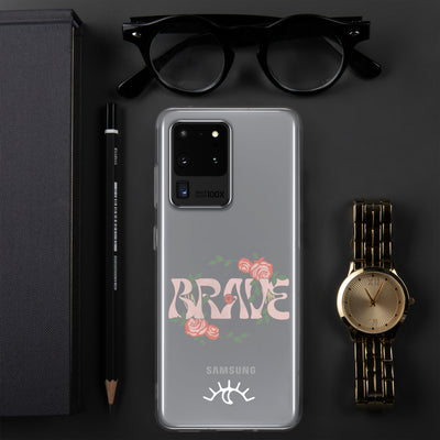 Brave Roses Clear Case for Samsung® (S10 - S22 Ultra)