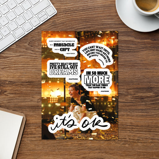 AGT Golden Buzzer Inspirational Quotes Sticker Sheet