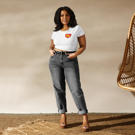 It's OK Heart Women’s Crop Tee