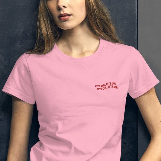 It's OK Embroidered Women's Tee
