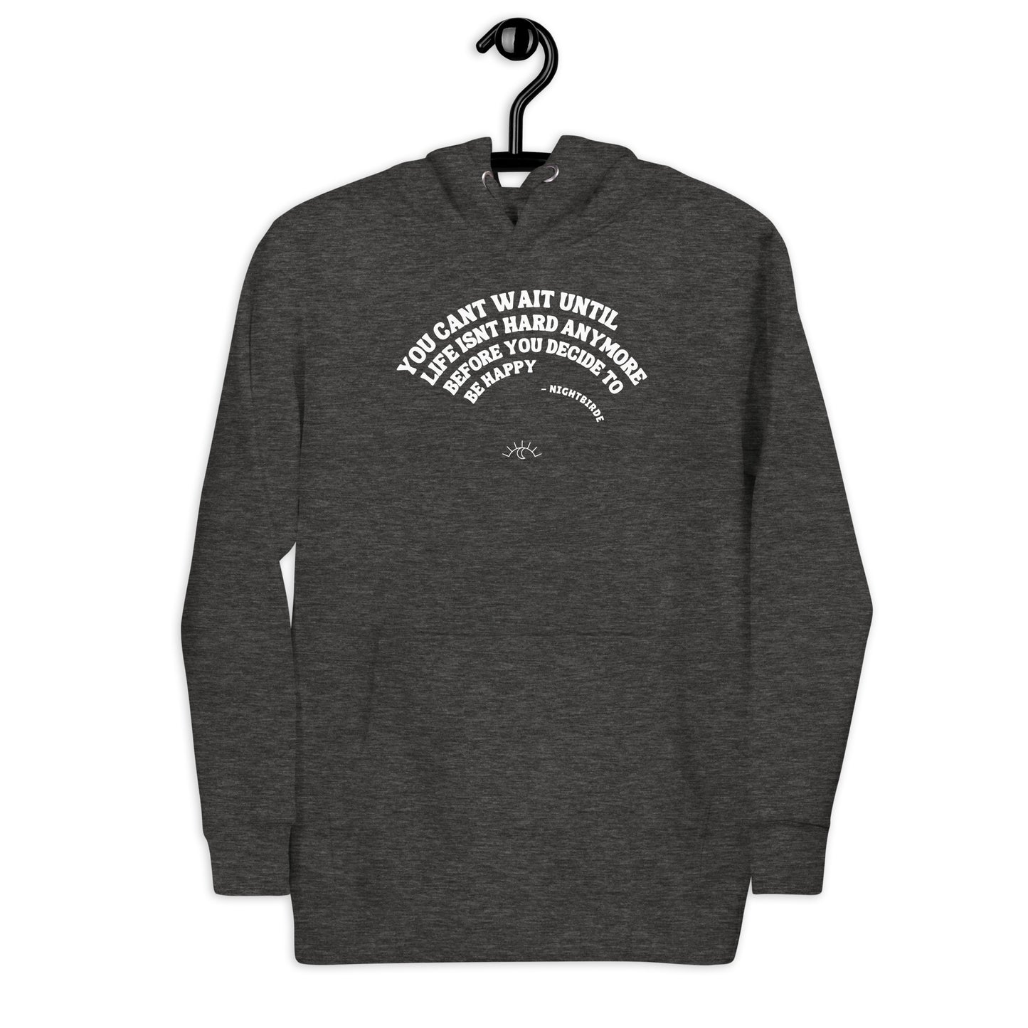 Quotes: Be Happy [Curved] - Unisex Hoodie