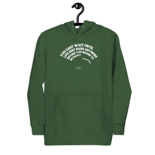 Quotes: Be Happy [Curved] - Unisex Hoodie