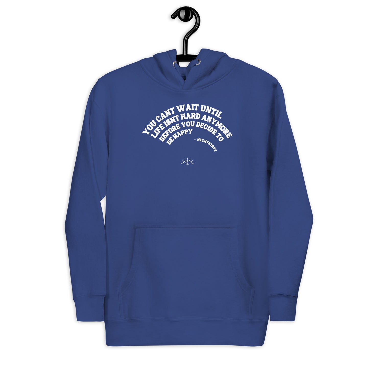 Quotes: Be Happy [Curved] - Unisex Hoodie